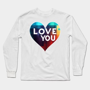 I love you figure with heart Long Sleeve T-Shirt